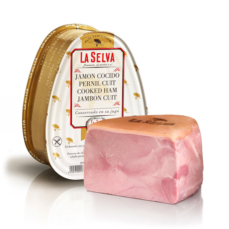 Jamón Cocido Extra, En Lata, Con Su Piel